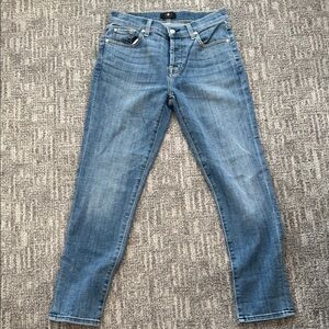 7 For All Mankind Blue Boyfriend Jeans